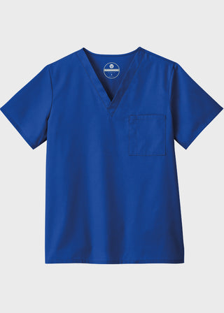 White Swan Fundamentals Unisex One Pocket Basic Scrub Top
