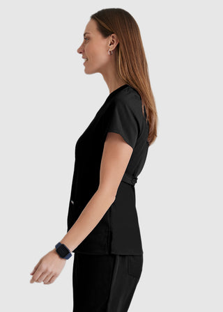 Grey's Anatomy Junior Fit Mock Wrap Nurse Scrub Top