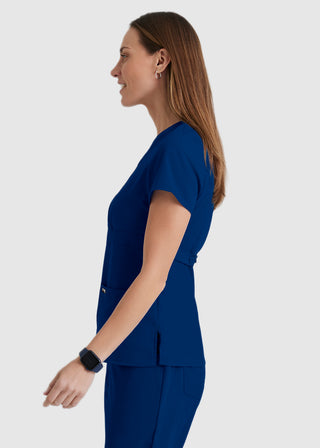 Grey's Anatomy Junior Fit Mock Wrap Nurse Scrub Top