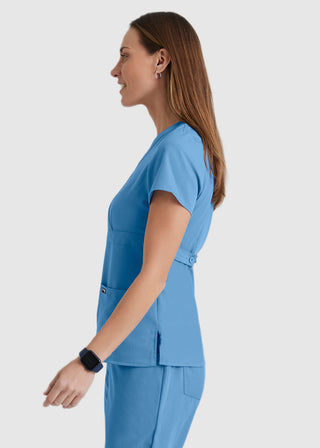 Grey's Anatomy Junior Fit Mock Wrap Nurse Scrub Top