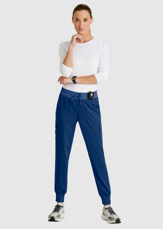 Grey's Anatomy Spandex Stretch Women's Amelia Two-Tone Jogger Scrub Pant