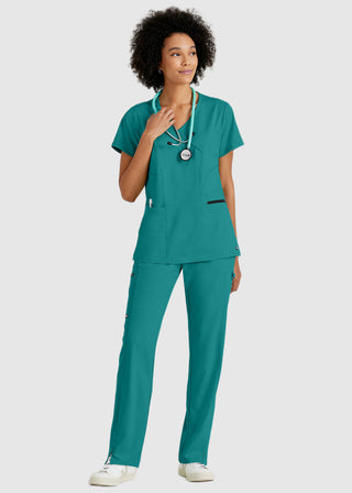 Greys Anatomy Women's Basic Scrub V-neck Top