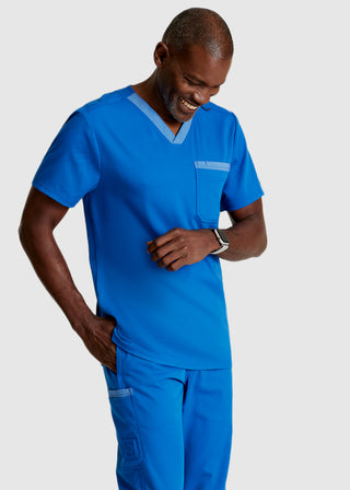 Grey's Anatomy Spandex Stretch Ethan 2-Pocket V-Neck Scrub Top