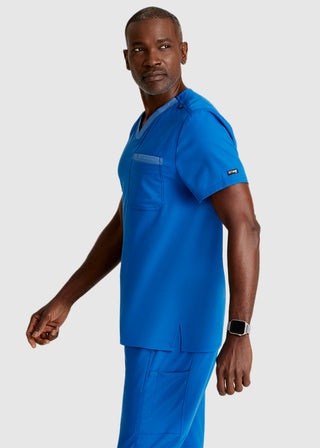 Grey's Anatomy Spandex Stretch Ethan 2-Pocket V-Neck Scrub Top