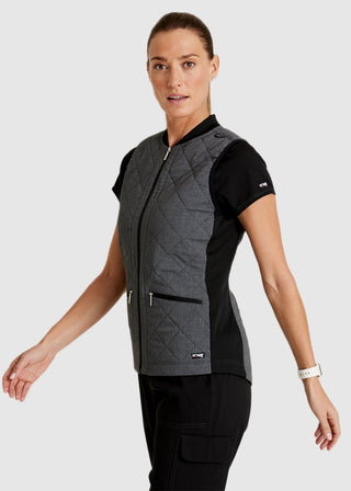 Grey's Anatomy Spandex Stretch Women's Cristina Two-Tone Quilted Vest