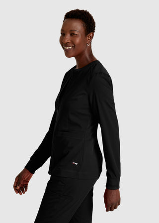 Grey's Anatomy Spandex Stretch Women's Round Neck Zip Front Jacket