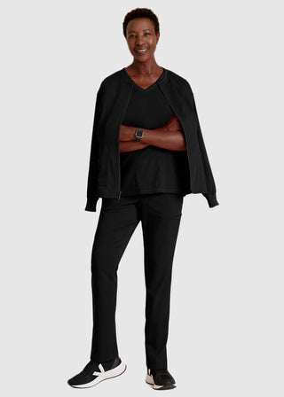 Grey's Anatomy Spandex Stretch Women's Round Neck Zip Front Jacket