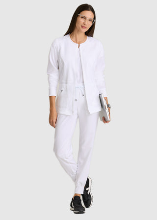 Grey's Anatomy Spandex Stretch Women's Round Neck Zip Front Jacket