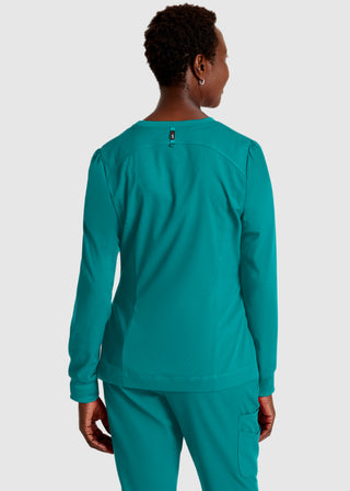 Grey's Anatomy Spandex Stretch Women's Round Neck Zip Front Jacket