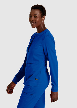 Grey's Anatomy Spandex Stretch Women's Round Neck Zip Front Jacket