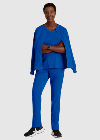 Grey's Anatomy Spandex Stretch Women's Round Neck Zip Front Jacket