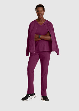 Grey's Anatomy Spandex Stretch Women's Round Neck Zip Front Jacket