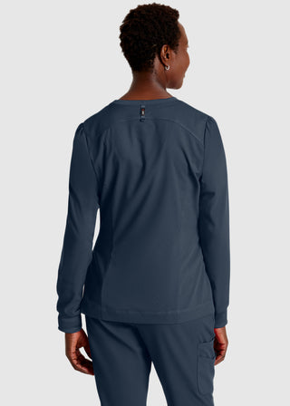 Grey's Anatomy Spandex Stretch Women's Round Neck Zip Front Jacket