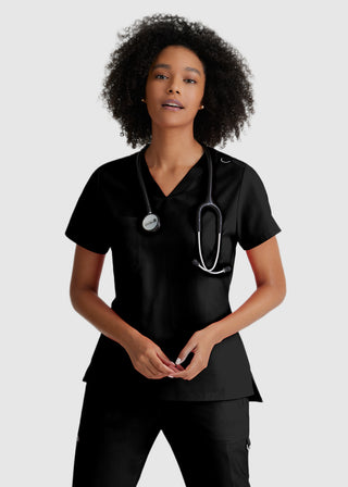 Grey's Anatomy Spandex Stretch Women's V-Neck Scrub Top