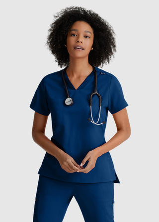 Grey's Anatomy Spandex Stretch Women's V-Neck Scrub Top