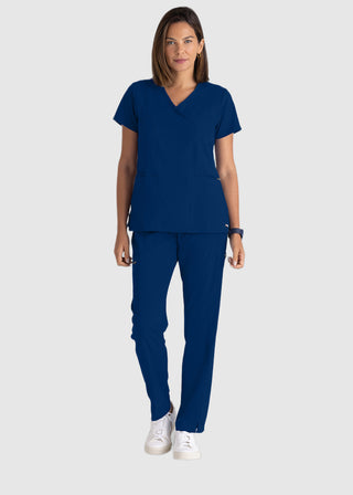 Greys Anatomy Women's Drawstring Cargo Petite Scrub Pant
