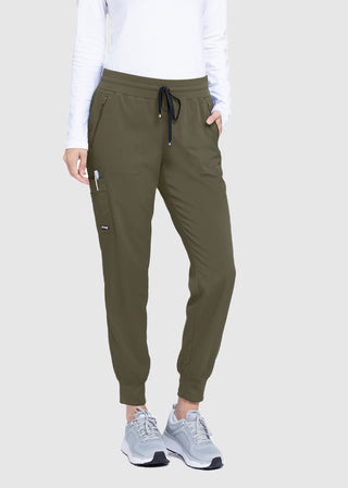 Grey's Anatomy Spandex Stretch Women's Soft Rib Waist Jogger Scrub Pant
