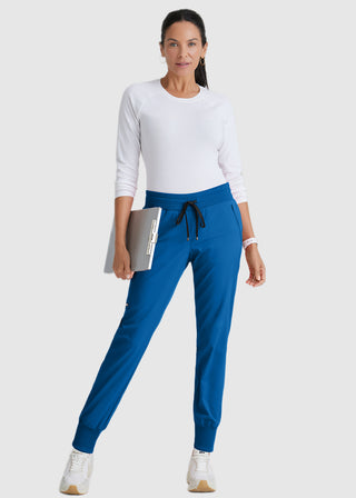 Grey's Anatomy Spandex Stretch Women's Soft Rib Waist Jogger Scrub Pant