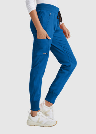 Grey's Anatomy Spandex Stretch Women's Soft Rib Waist Jogger Scrub Petite Pant