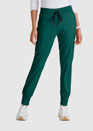 Grey's Anatomy Spandex Stretch Women's Soft Rib Waist Jogger Scrub Petite Pant