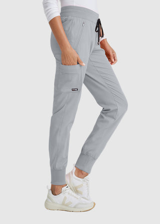 Grey's Anatomy Spandex Stretch Women's Soft Rib Waist Jogger Scrub Petite Pant