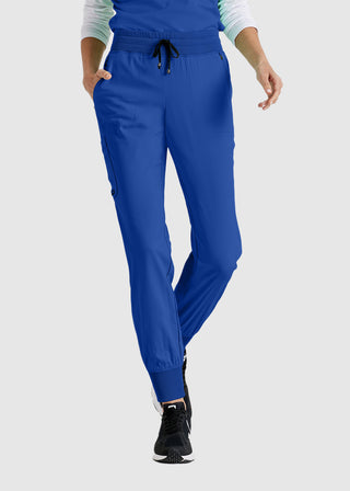 Grey's Anatomy Spandex Stretch Women's Soft Rib Waist Jogger Scrub Petite Pant