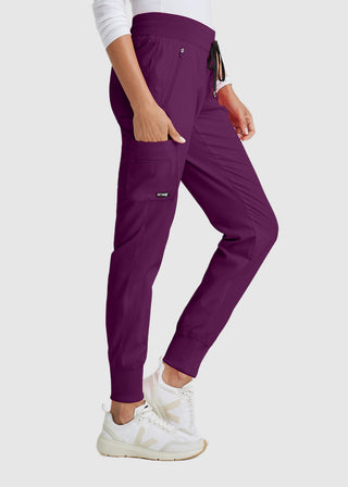 Grey's Anatomy Spandex Stretch Women's Soft Rib Waist Jogger Scrub Petite Pant