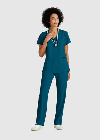Greys Anatomy Women's Basic Scrub V-neck Top