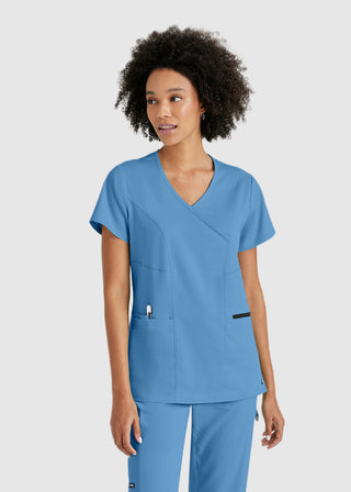 Greys Anatomy Women's Basic Scrub V-neck Top