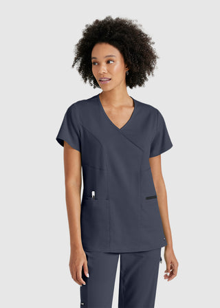 Greys Anatomy Women's Basic Scrub V-neck Top