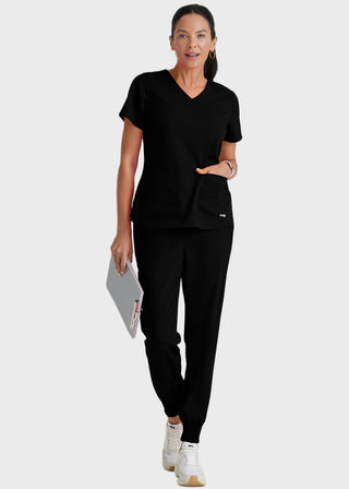 Grey Anatomy Spandex Stretch Women's V-Neck Scrub Top