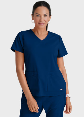 Grey Anatomy Spandex Stretch Women's V-Neck Scrub Top