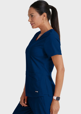Grey Anatomy Spandex Stretch Women's V-Neck Scrub Top