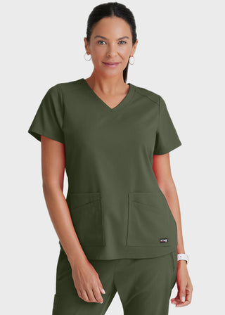 Grey Anatomy Spandex Stretch Women's V-Neck Scrub Top