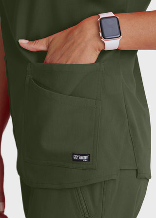 Grey Anatomy Spandex Stretch Women's V-Neck Scrub Top