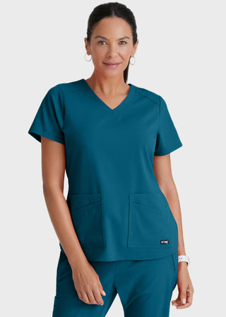 Grey Anatomy Spandex Stretch Women's V-Neck Scrub Top