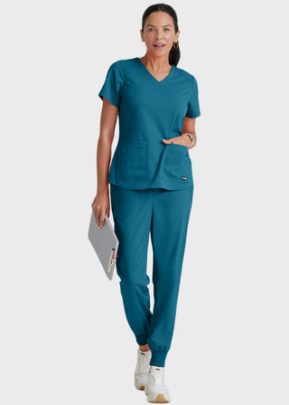 Grey Anatomy Spandex Stretch Women's V-Neck Scrub Top
