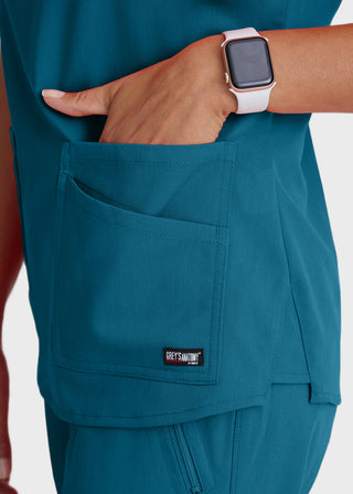 Grey Anatomy Spandex Stretch Women's V-Neck Scrub Top