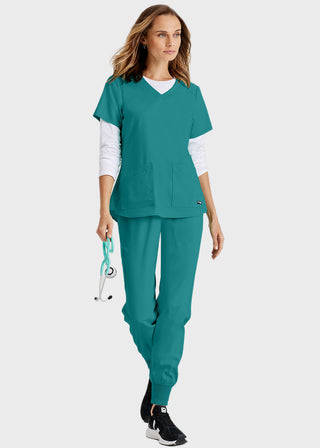 Grey Anatomy Spandex Stretch Women's V-Neck Scrub Top