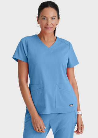 Grey Anatomy Spandex Stretch Women's V-Neck Scrub Top