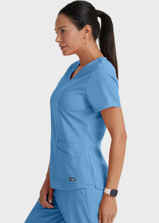 Grey Anatomy Spandex Stretch Women's V-Neck Scrub Top