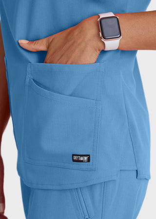 Grey Anatomy Spandex Stretch Women's V-Neck Scrub Top