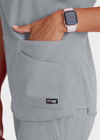 Grey Anatomy Spandex Stretch Women's V-Neck Scrub Top