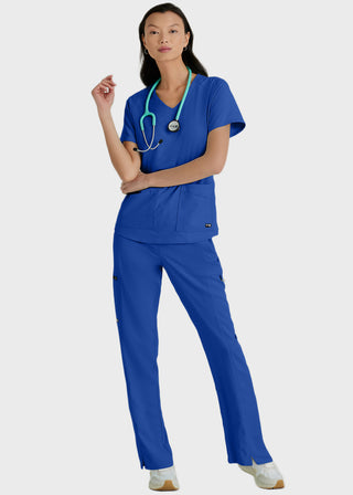 Grey Anatomy Spandex Stretch Women's V-Neck Scrub Top