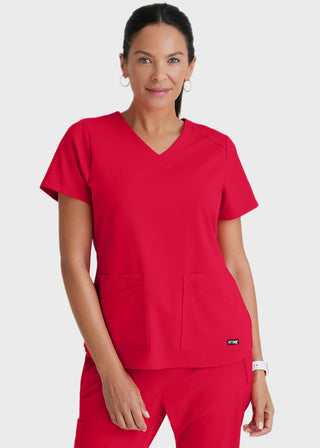 Grey Anatomy Spandex Stretch Women's V-Neck Scrub Top