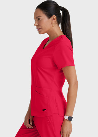 Grey Anatomy Spandex Stretch Women's V-Neck Scrub Top