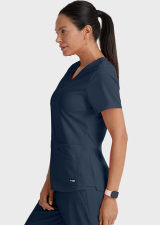 Grey Anatomy Spandex Stretch Women's V-Neck Scrub Top