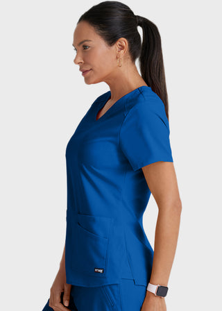 Grey Anatomy Spandex Stretch Women's V-Neck Scrub Top