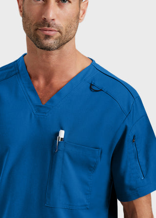 Grey's Anatomy Men's Murphy V-Neck Solid Scrub Top