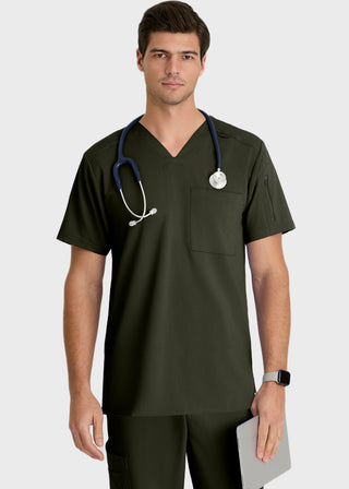 Grey's Anatomy Men's Murphy V-Neck Solid Scrub Top